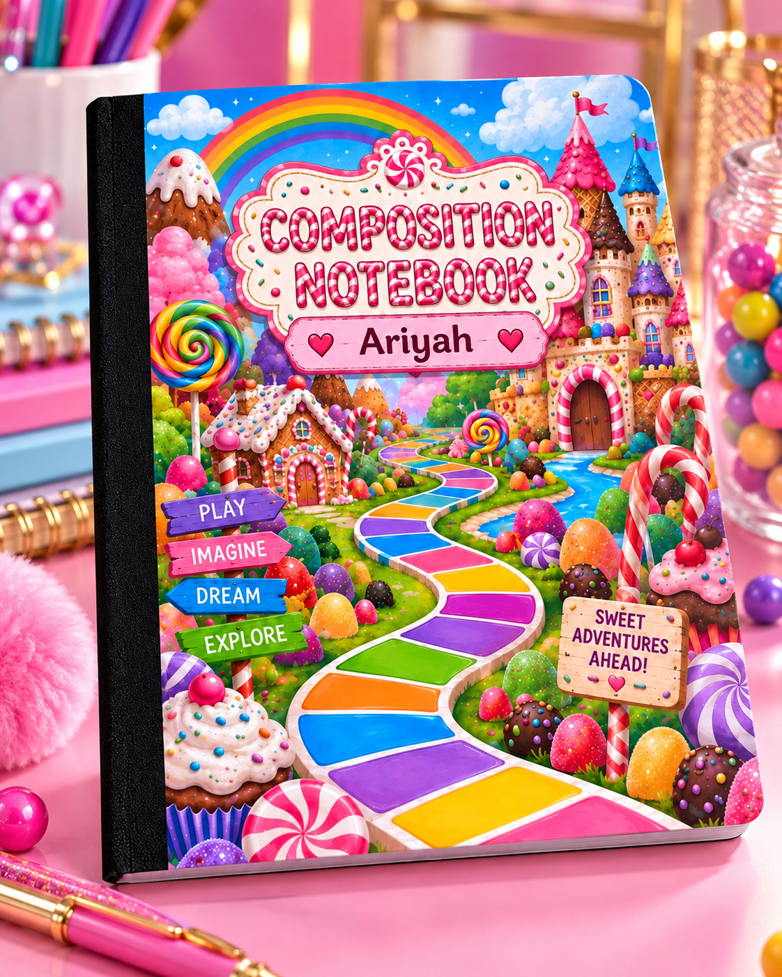 Candy Coated Composition Notebook