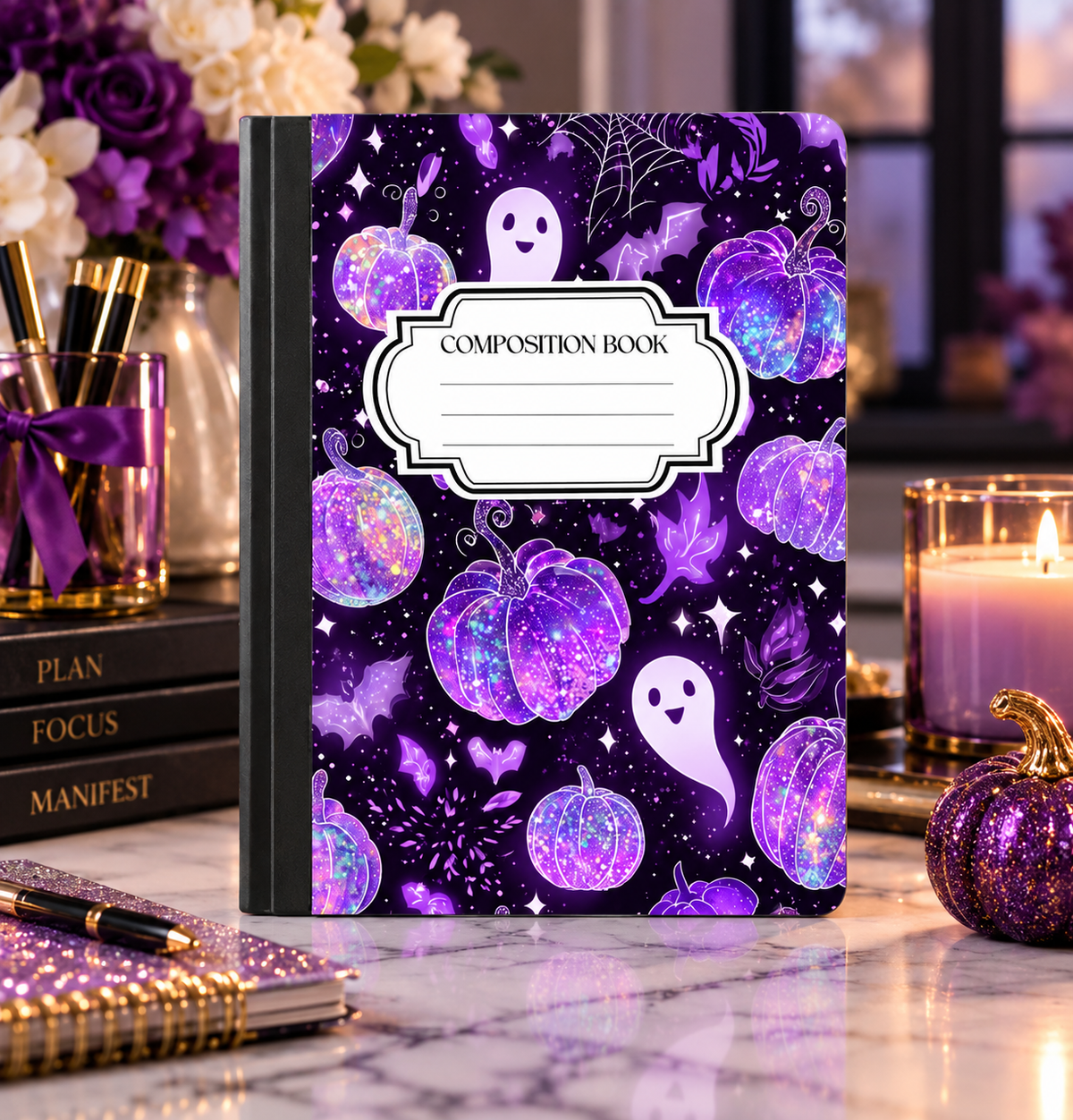 Purple Boo-tiful Nights Composition Notebook