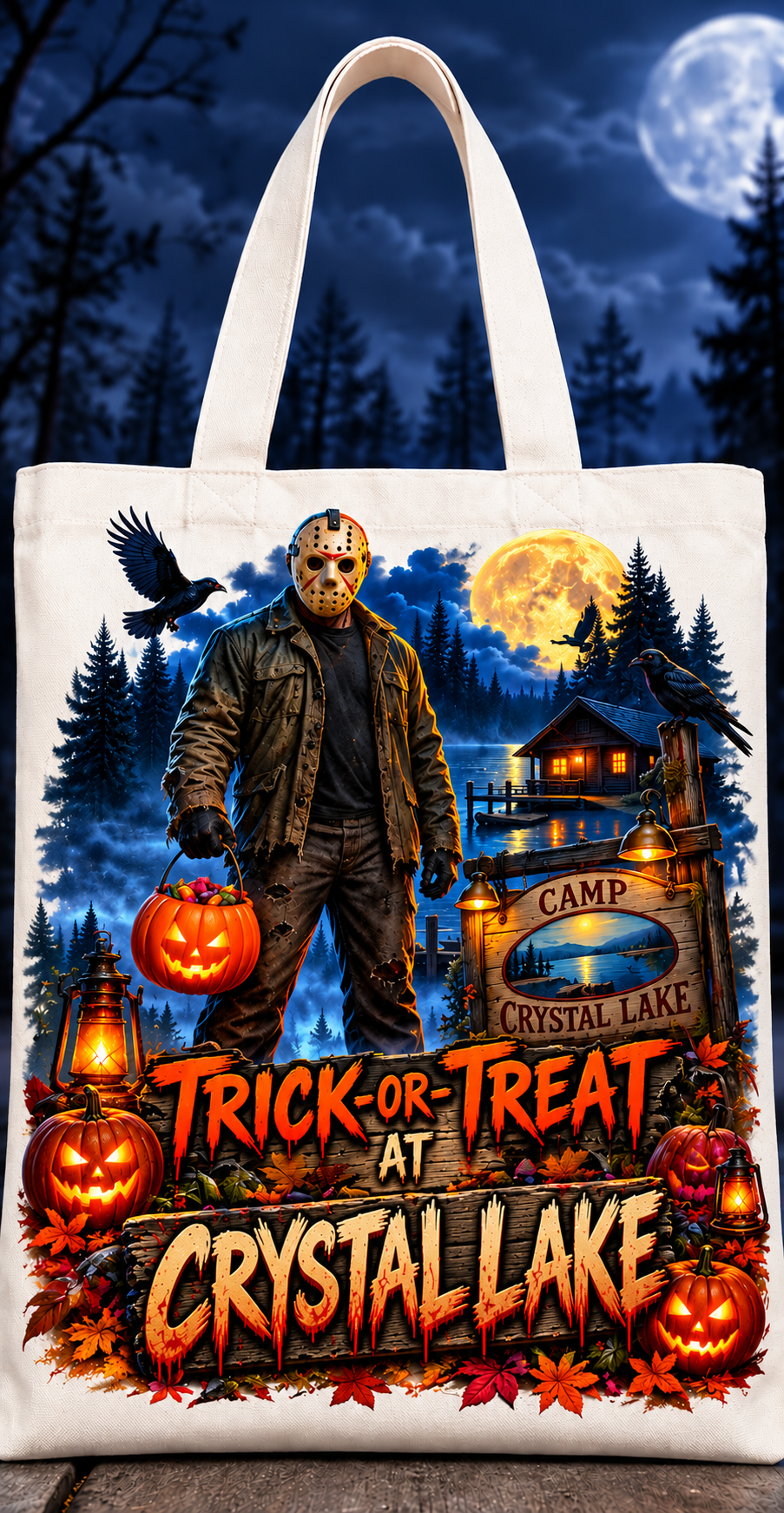 Trick-or-Treat at Crystal Lake Tote NO PERSONALIZATION