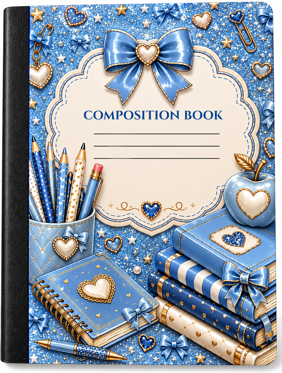 Blue Bowtique Composition Notebook