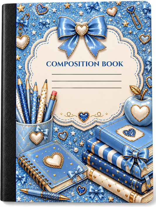 Blue Bowtique Composition Notebook