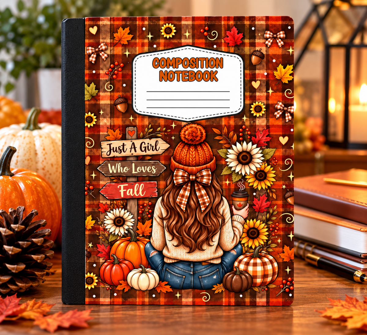 Fall Girl Vibes Composition Notebooks