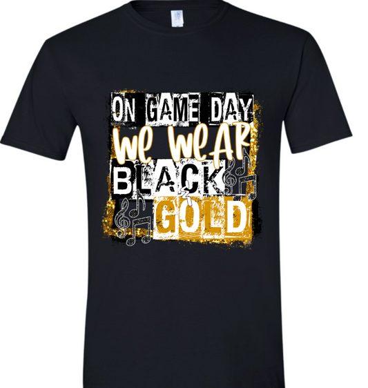 On Game Day We Wear Black & Gold (Music Notes)