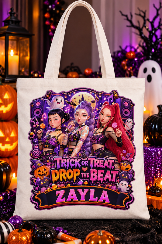 Drop the Beat Personalized Halloween Tote