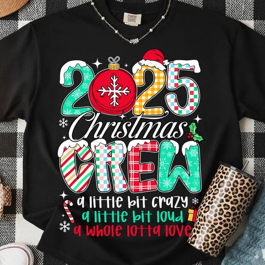 2025 Christmas Crew T-Shirts Black